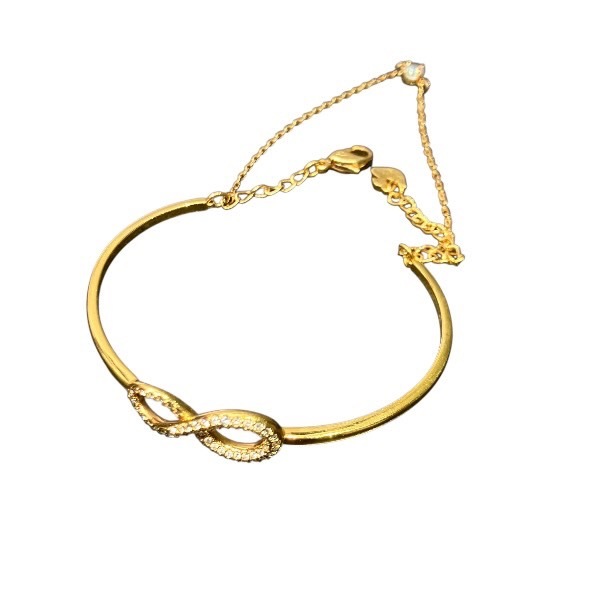 スワロフスキー インフィニティ バングル ブレスレット レディース