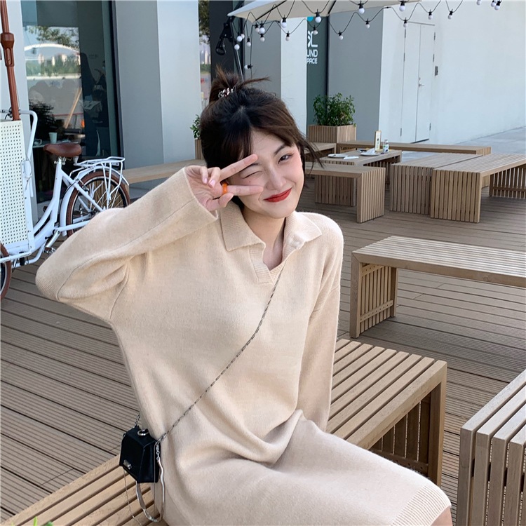 ニットワンピース ホワイト グレー ブラック ワンピース ニットソー セーター スリム 細身