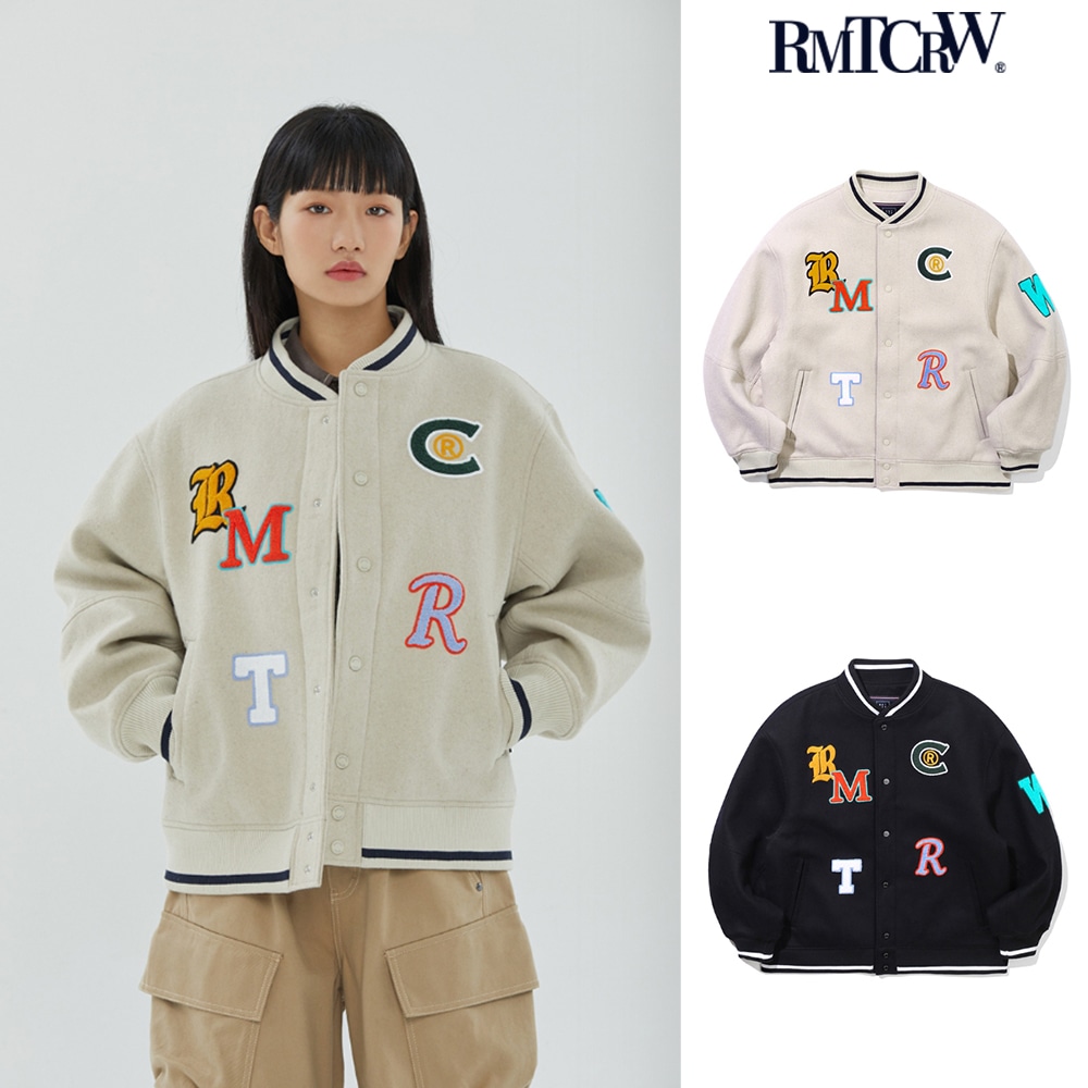 【ROMANTIC CROWN】 OUT FONT WOOL VARSITY JACKET