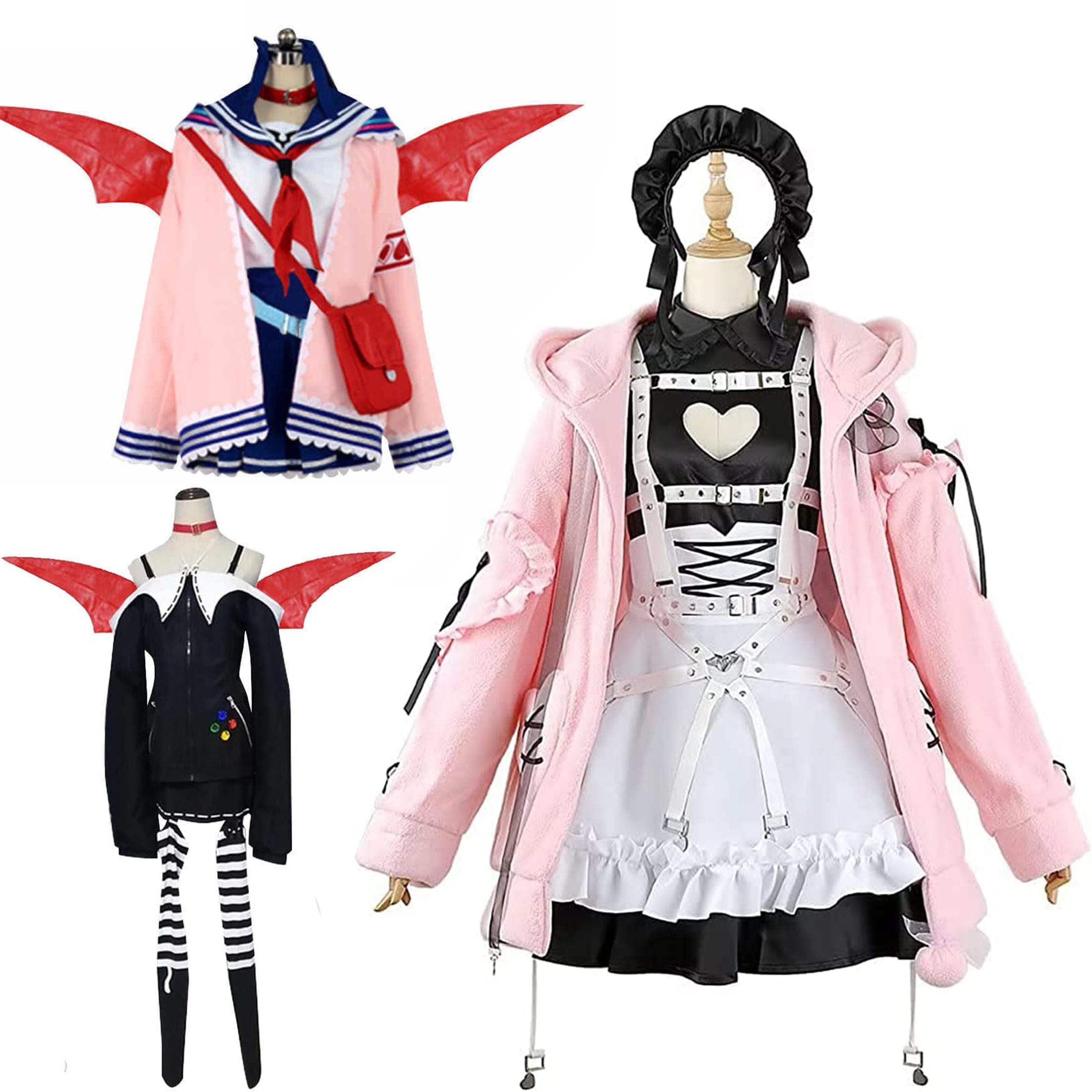 魔界ノりりむ コスプレ 衣装 メイド服 コスプレ ハロウィン 地雷 サキュバス メイド服 コスプレ衣装 コスチューム　仮装