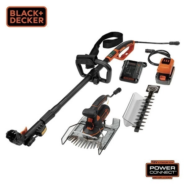 18V 5in1ポールヘッジ＆芝生バリカン(4.0Ah) 充電式園芸用工具 多機能剪定工具 園芸用電動工具 GPSH1840 オレンジ