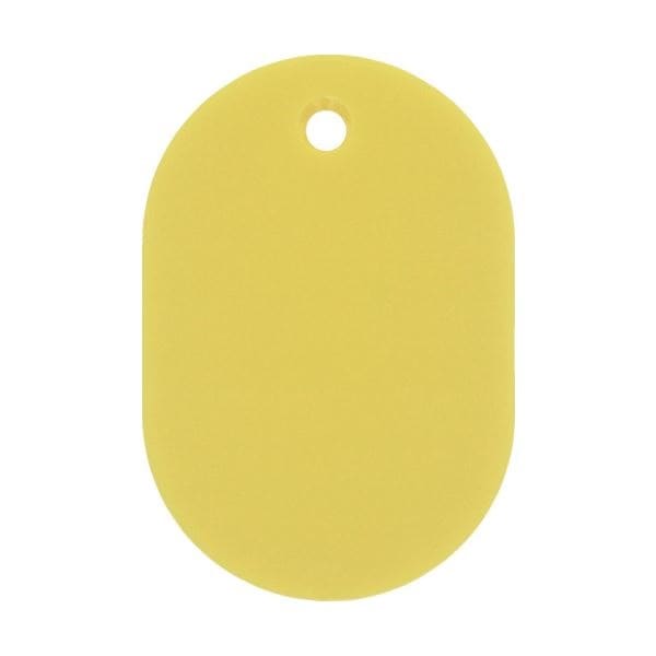 （まとめ） 日本緑十字社 小判札（無地札） 黄6040mm スチロール樹脂 200023 1枚 50セット