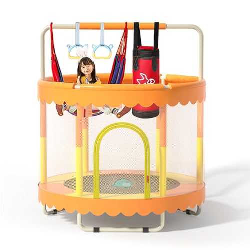 prudencrose 子供用トランポリン 室内トランポリン 安全 静音 150cm 小型トランポリン 室内運動 耐荷重 約100kg ファミリー遊園地 スポーツ フィットネス 耐久性 安全ネット付き 14,399円