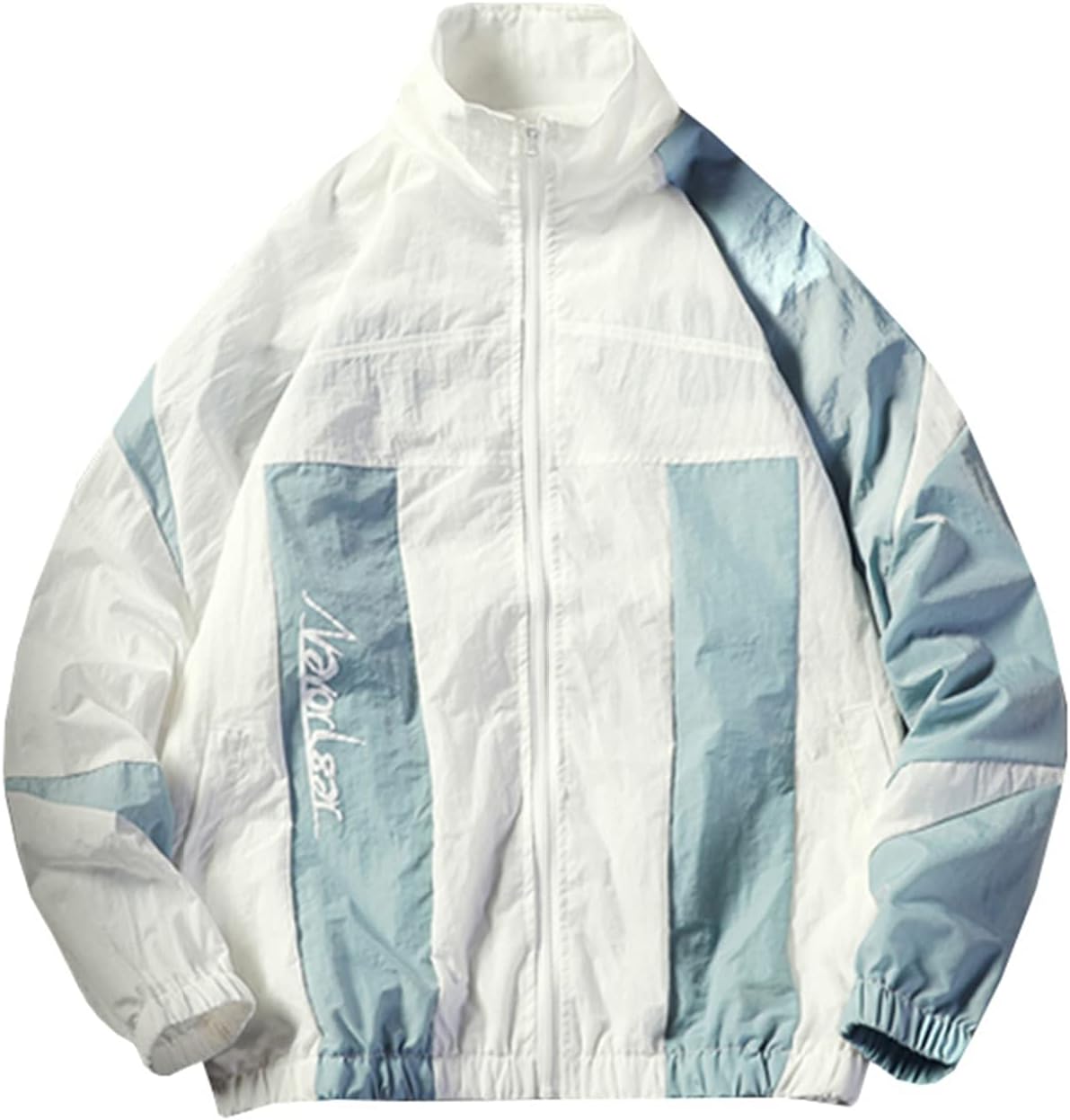 カットガード メンズ 冷感生地 カジュアル 長袖 大きいサイズ アウトドアパーカー スタンドカラー パッチワーク オシャレ ブルゾン 涼しい 男女兼用 通気性 薄手 超軽量 スポーツ ビーチ