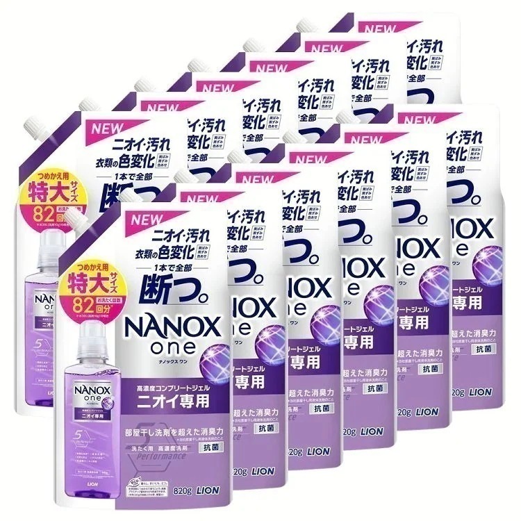 【人気商品】衣類用洗剤 日用消耗品 ナノックス 【12個セット】NANOXone ニオイ専用つめかえ用 特大 820g ライオン (D) メガ割