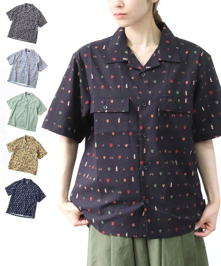 ULシアサッカーシャツ 半袖シャツ メンズ ブランド 大きいサイズ レディース 春 夏 春夏 G5337667590 【セール品の為返品・交換不可商品】