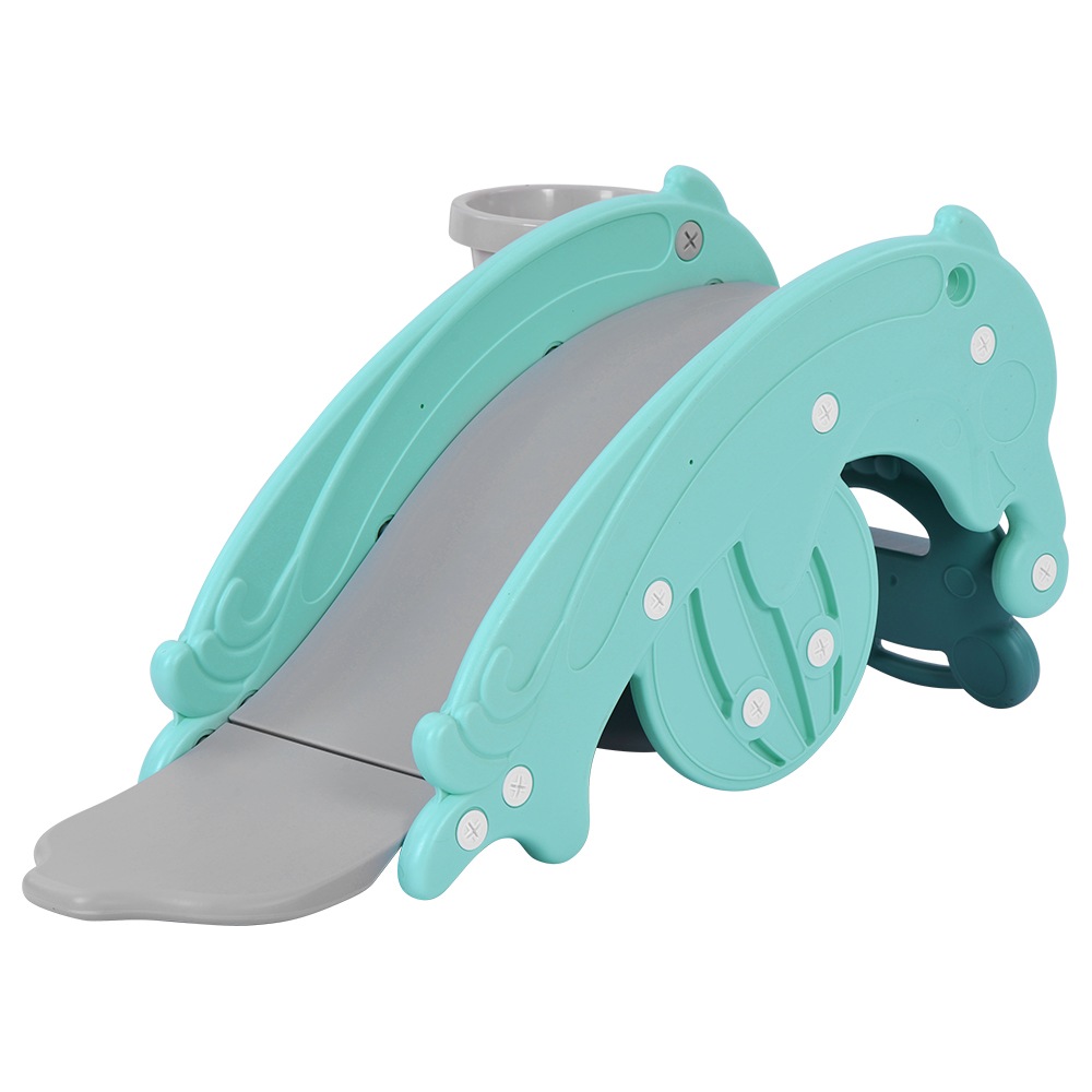 【国内急速出荷 品質保証】すべり台 滑り台 木馬 3in1 乗り物 乗用 バスケットゴール コンパクト 室内 室外 室内遊具 屋外遊具 赤ちゃん ベビー 幼児 子供 誕生日プレゼント