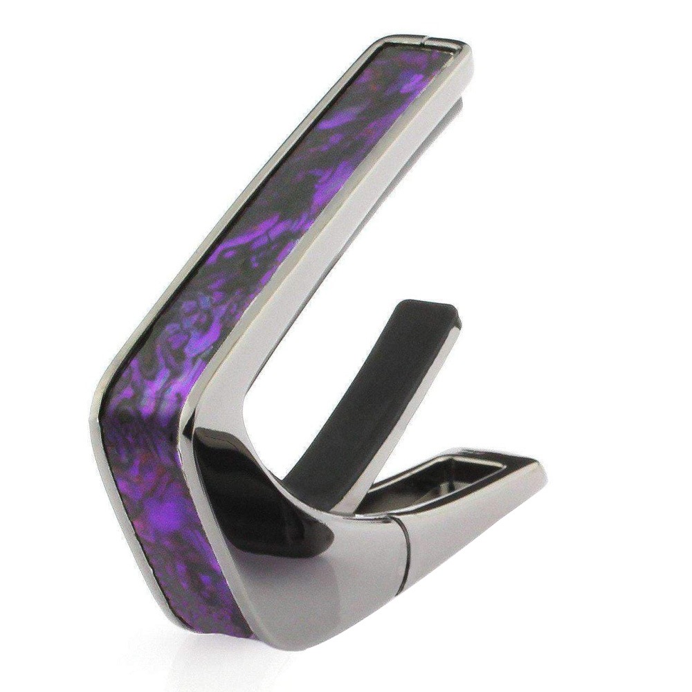 Thalia シリーズ Capos ギターカポタストBlack Chrome Finish w/Purple Paua Inlay TH-CB200-PP アメリカ製【並行輸入】