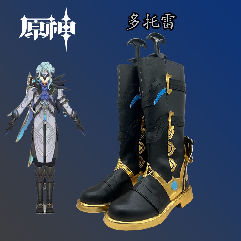 靴ブーツ原神ドクタードトリ靴2dアニメーションパフォーマンスシューズは写真でカスタマイズできます