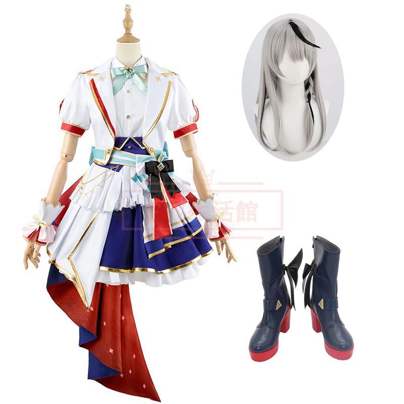 工場直販バーチャルYouTuber VTuber 4周 沙花叉クロヱ コスプレ衣装 ウィッグ靴 コスチューム 演出服 アニメ ゲーム ハロウィン 変装