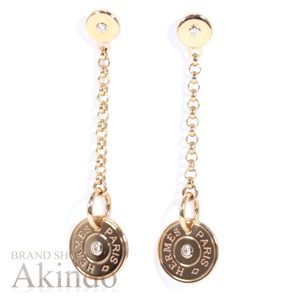 【新品】エルメス ピアス ガンバード セリエ ピアス ダイヤモンド ピンクゴールド K18 PG 750 RG ローズゴールド HERMES レディース アクセサリー ジュエリー オシャレ 箱・袋