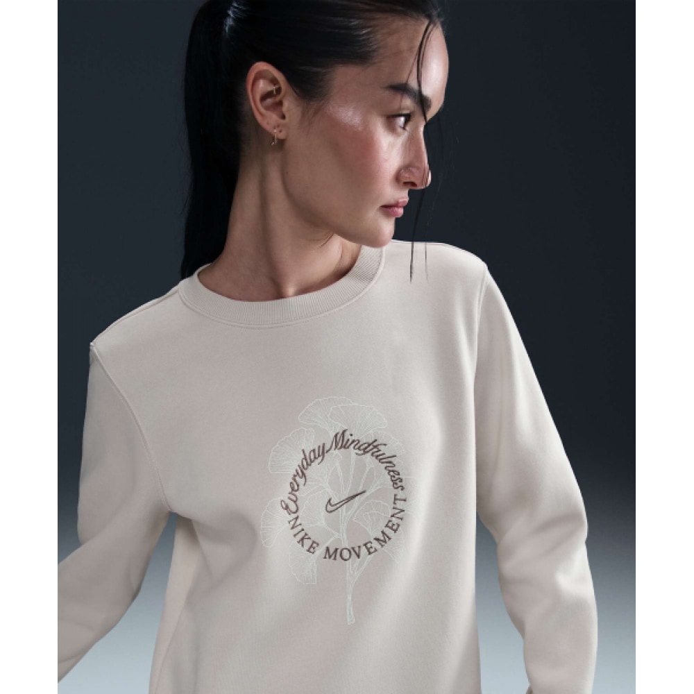 NIKE スポーツウェアフェニックスフリースクルーネックスウェットシャツ W-ライトオーウッドブラウン:ミンクブラウン/HV5022-104