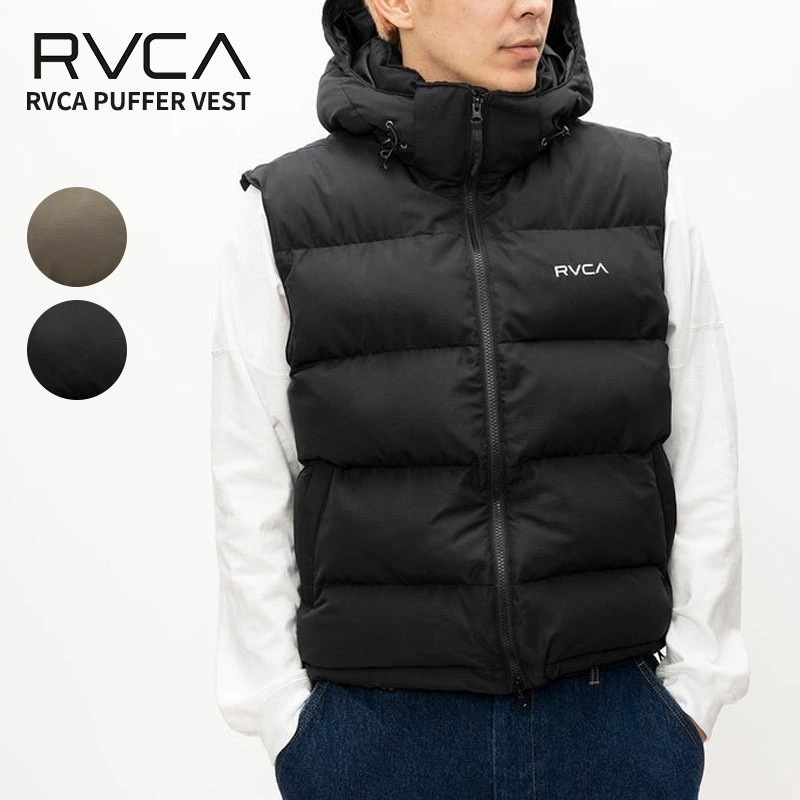 ルーカ メンズ 中綿ベスト RVCA RVCA PUFFER VEST フード付き アウター BE042-768 19,800円