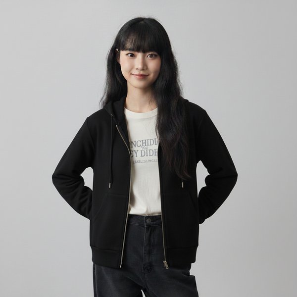 10540-134-852-45-100女性オーバーフィットボンディングフード付きジップアップdj 4,576円