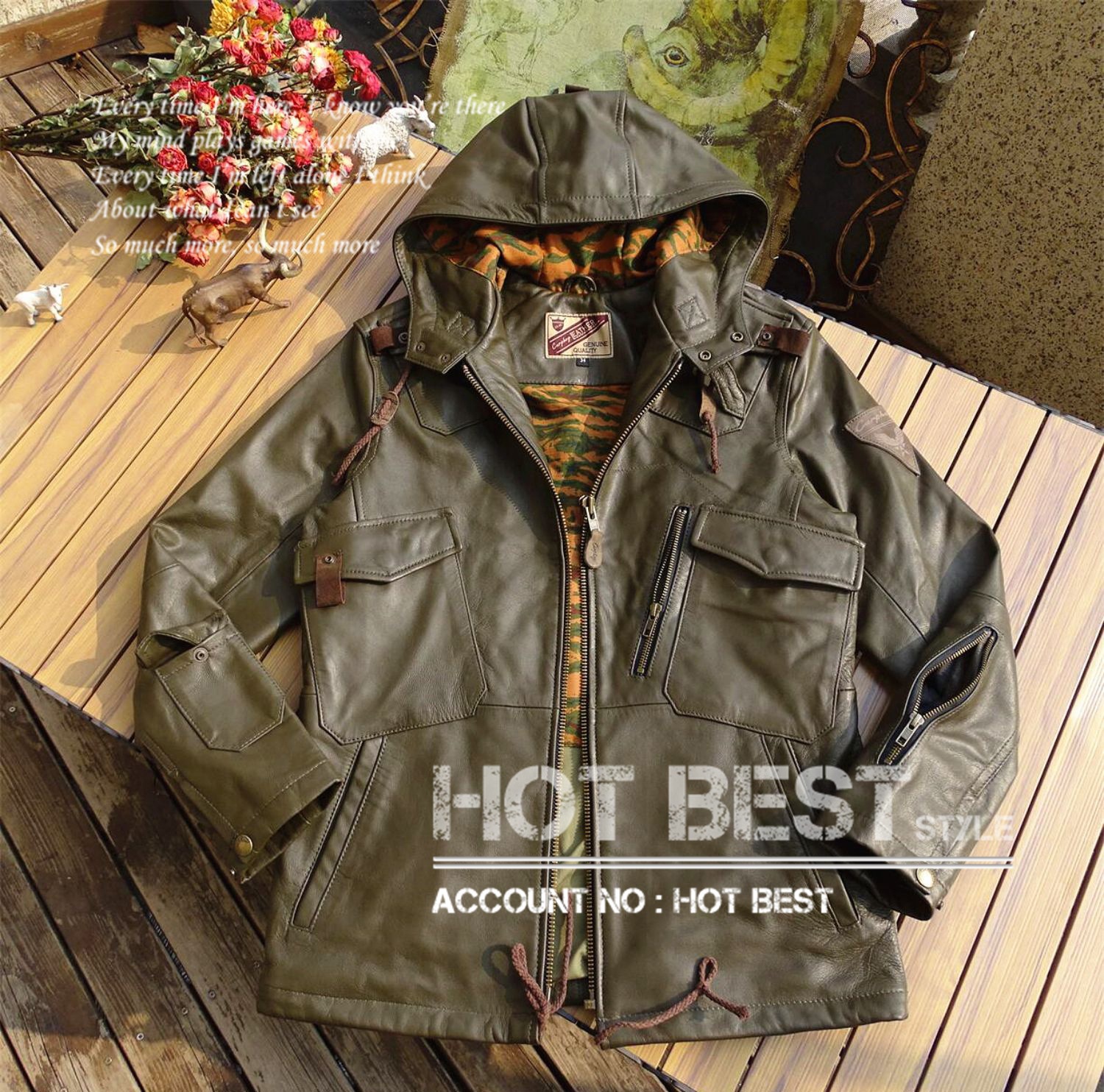 0.9mm ゴートスキン フーデッドパーカー レザージャケット ボマー ボンバー ライダース イタリアンレザー ラヤギ 山羊革