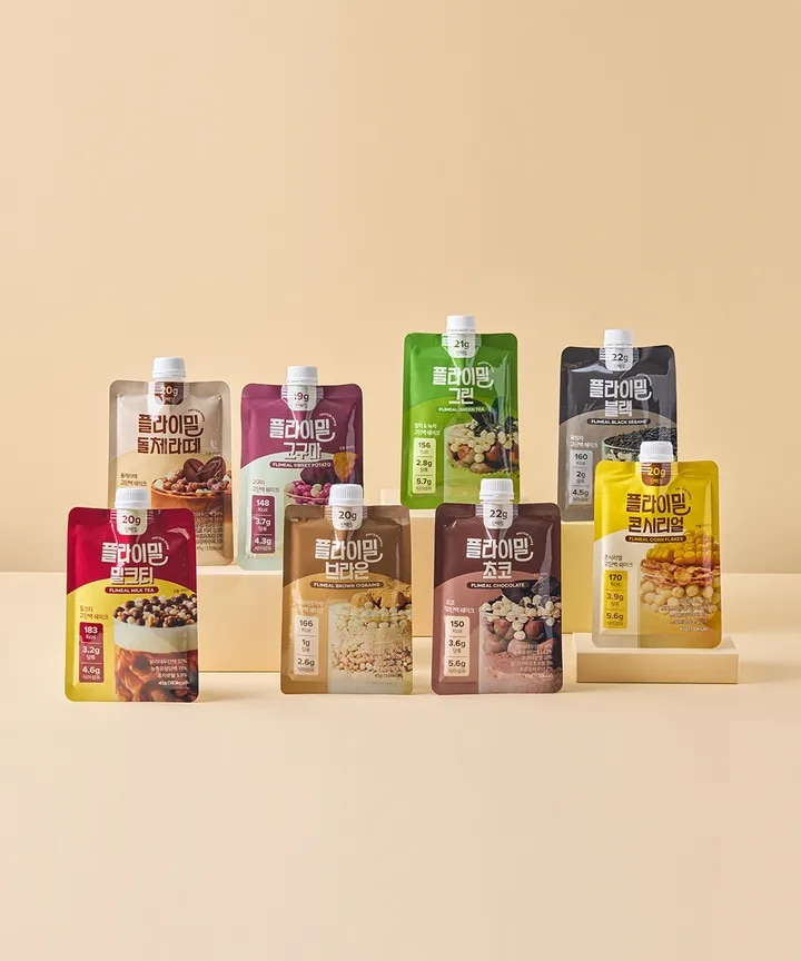 FLYMEAL タンパク質シェイク 8種類の味 スターターパック (45gx8包)