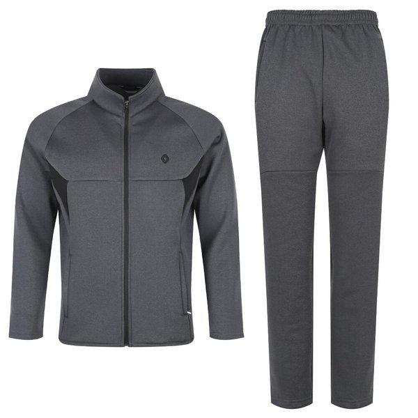 メンズ冬ソフト起毛トレーニングウェア上下セット CD-SET-Q002-グレー