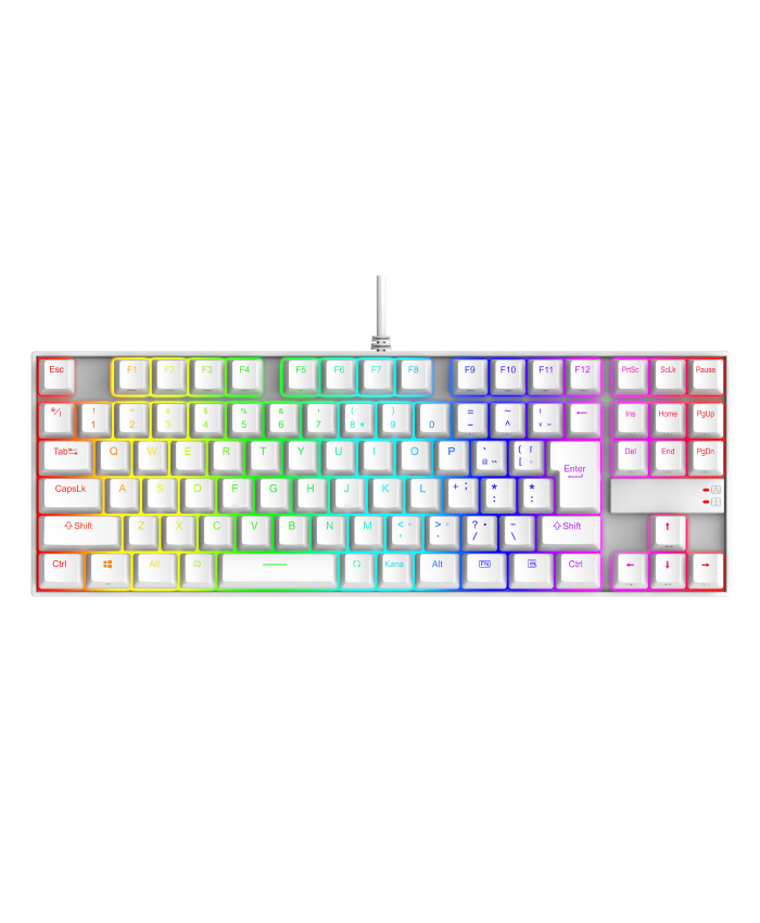 REDRAGON（レッドラゴン） ゲーミングキーボード 日本語テンキーレス 銀軸92KEY（ホワイト） K552WRGBJPTI 5,491円