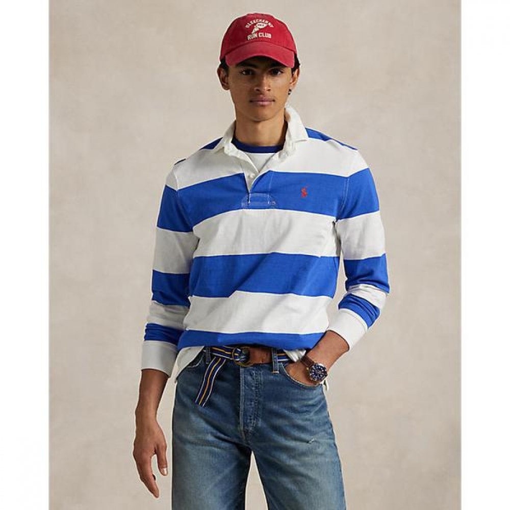ポロラルフローレンメンズクラシックフィットストライプジャージーラグビーシャツ (MNPOKNI16824299400)