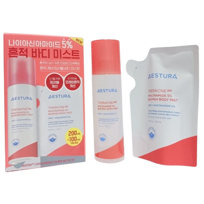 テラクネ 365ナイアシンアミド5%痕跡ボディミスト, 200ml+100ml
