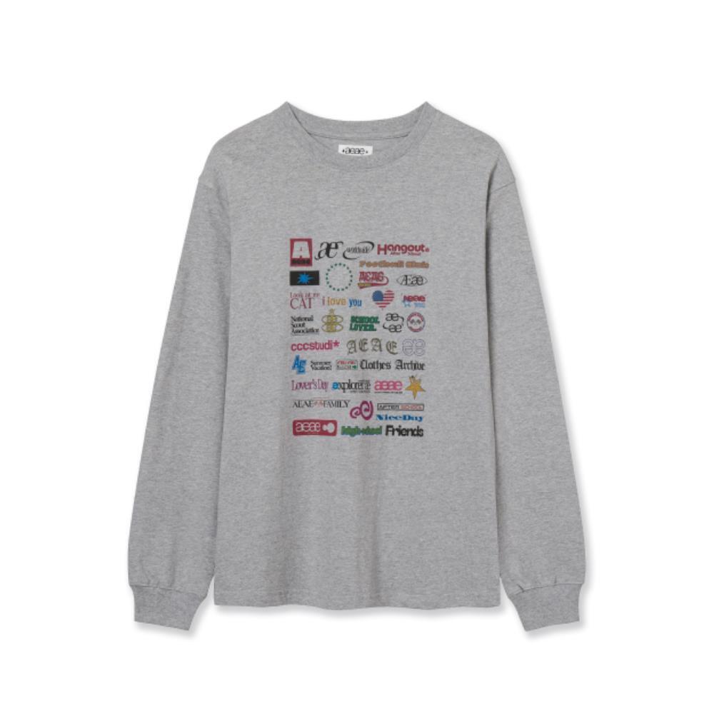 AEAE STICKER LS MELANGE GREY AE44FULS004MNG