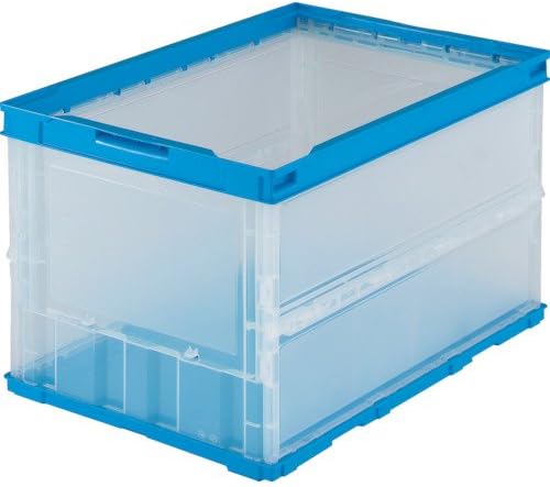 薄型折りたたみコンテナ 50L 透明 TR-O50B-TM × 10個 収納ケース 収納ボックス【ケース販売】