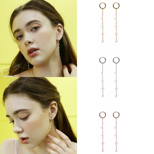 [シルバー925] [韓国ファッションジュエリ] ミニ真珠ドロップワンタッチピアス カスタムジュエリー デイリーアクセサリー 韓国ファッション