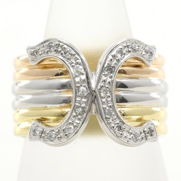 PT900 プラチナPG リング 12.5号 ダイヤ 0.10 カード鑑別書 ジュエリー 中古