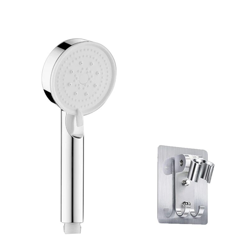 Zhangji-シャワーヘッド 5つのモード 高圧 節水 バスルームノズルアクセサリー Silvery 2 in 1