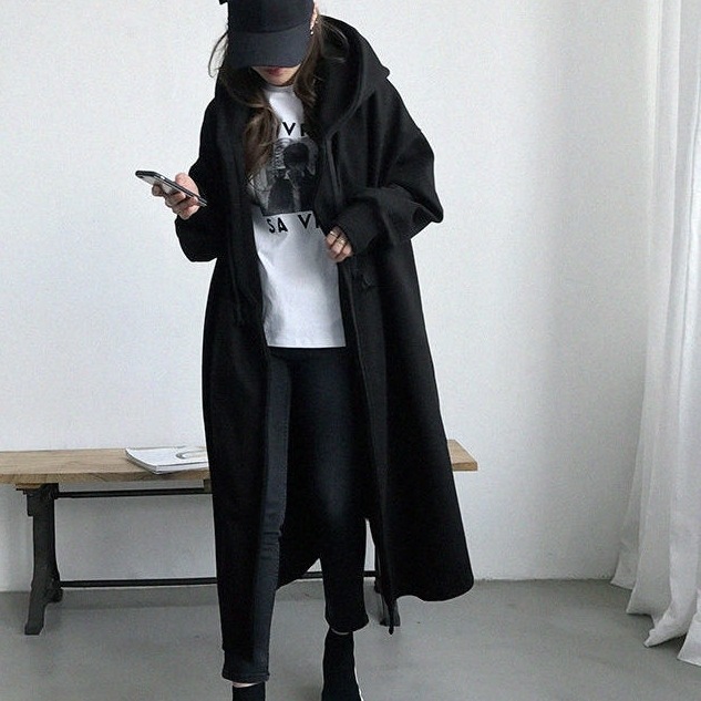 アウター 上着 長袖 フード付き 前開き ファスナー ポケット ロング丈 可愛い かわいい 大人可愛い きれいめ シンプル 上品 おしゃれ かっこいい カジュアル こなれ感 個性的 主役級 存在感