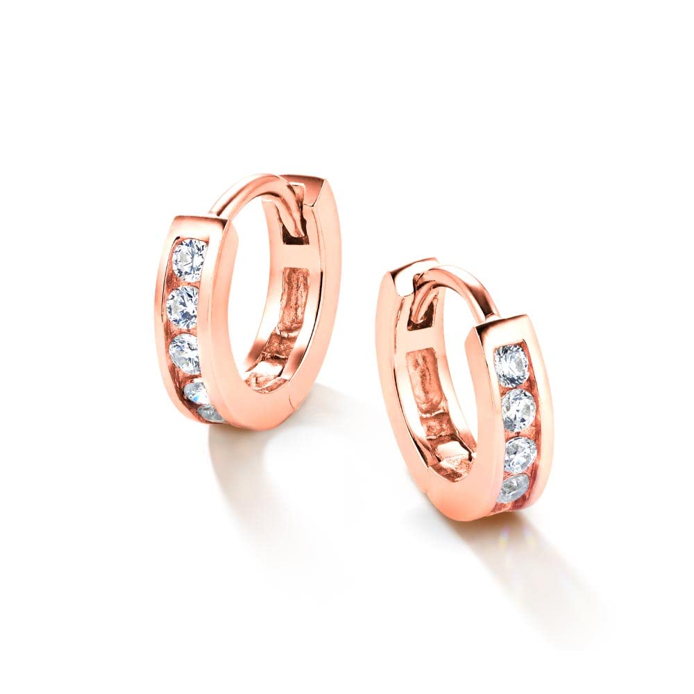 Gift from New York フープピアス レディース プラチナ K18 ピンクゴールド 加工 ピアス エタニティ 金属アレルギー対応 ブランド 女性