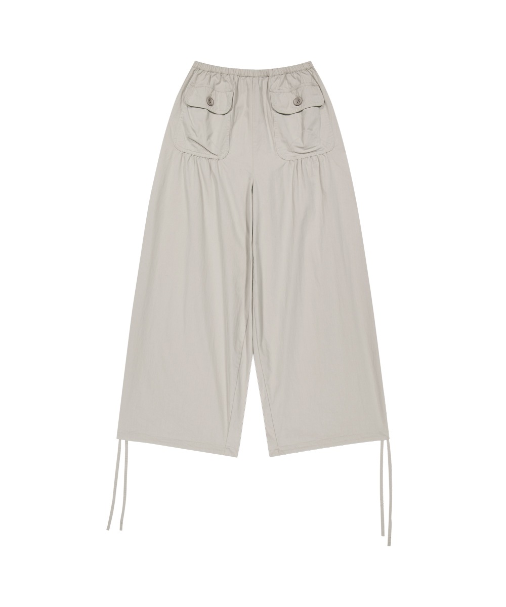 【COYSEIO】26SS SHIRRING TOBI PANTS : ASH PINK