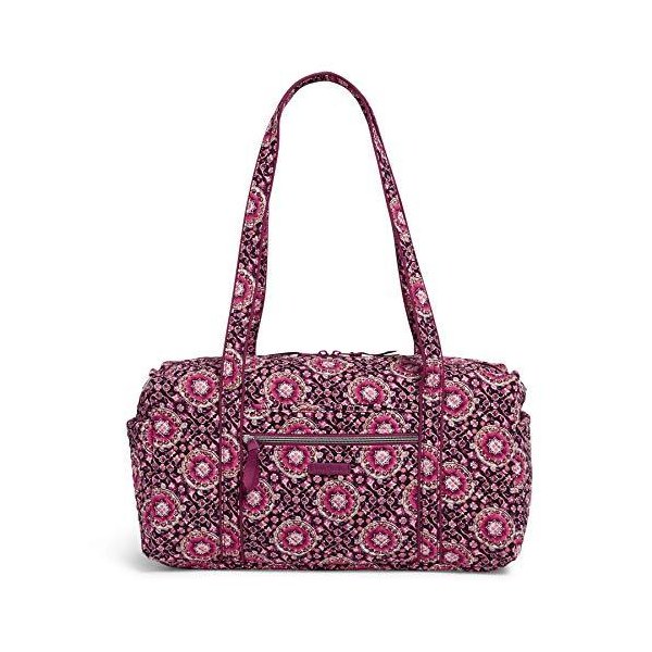 Vera Bradley Women s Vera Bradley Women s Signature Cotton Small Travel Duffel Travel Bag Raspberry