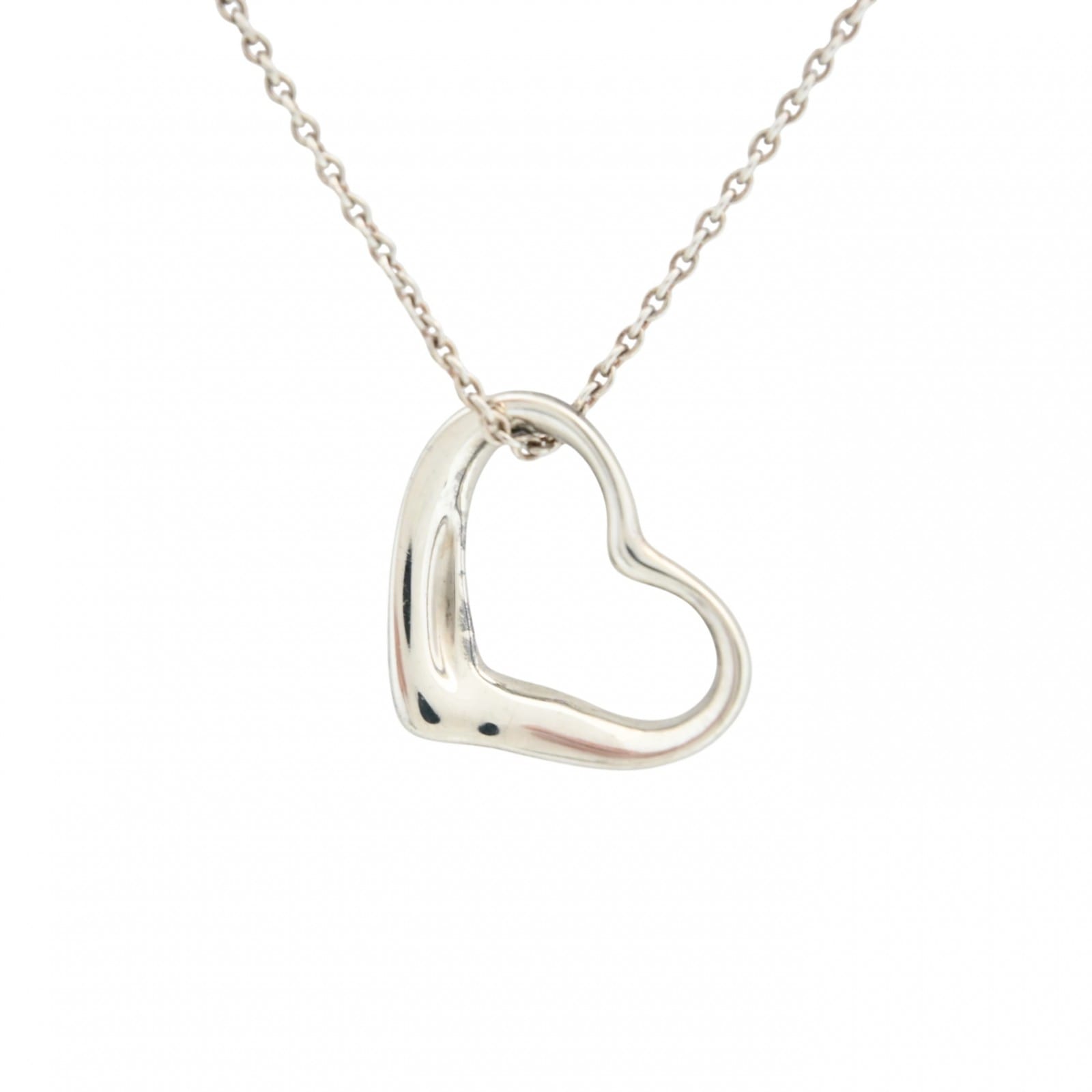 ティファニー オープンハート ネックレス シルバー Aランク ti0707jj