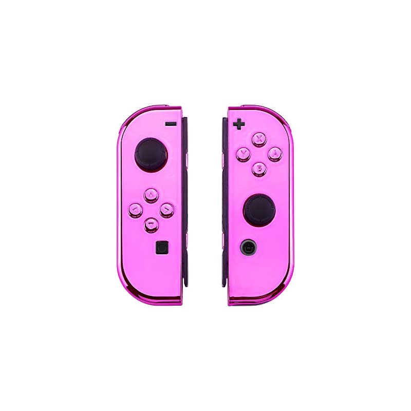 Switch用ジョイコンとOLEDモデル対応コントローラーハウジングケース【クロームピンク】