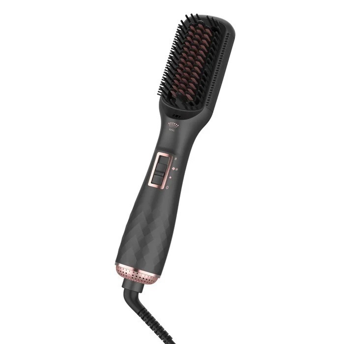 ブラシ型 ヘアアイロン ドライヤー Resca レスカ クアトロスタイラー CTH-580 マットグレー＆ローズピンク