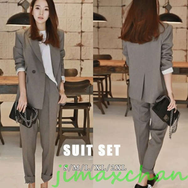 新品　韓国 制服 卒業式 パンツスーツ レディース大きいサイズ セットアップ 着痩せる スーツ フォーマル スーツ セミフォーマル レディーススーツ 7,514円