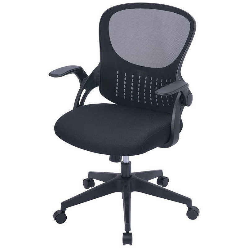 ナカバヤシ　レザー＆メッシュチェア　CNN-006BK