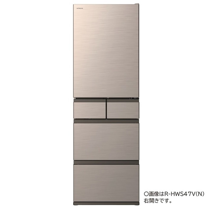 【配送＆設置無料】冷蔵庫 470L 左開き 5ドア HWSタイプ R-HWS47VL-N ライトゴールド