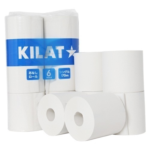 170m 芯なしトイレットロール シングル 48ロール（6ロール8パック） ロング