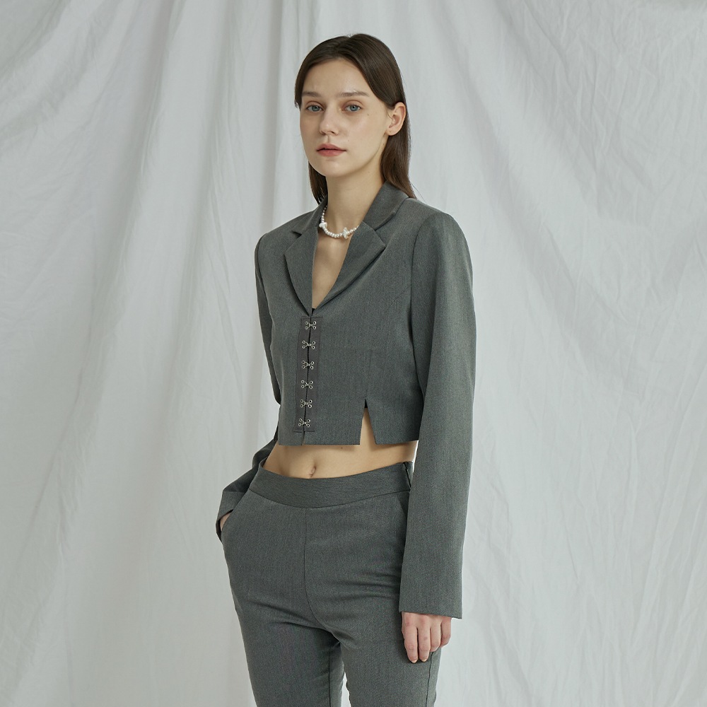 SLIT BLAZER(BLACK,GRAY)