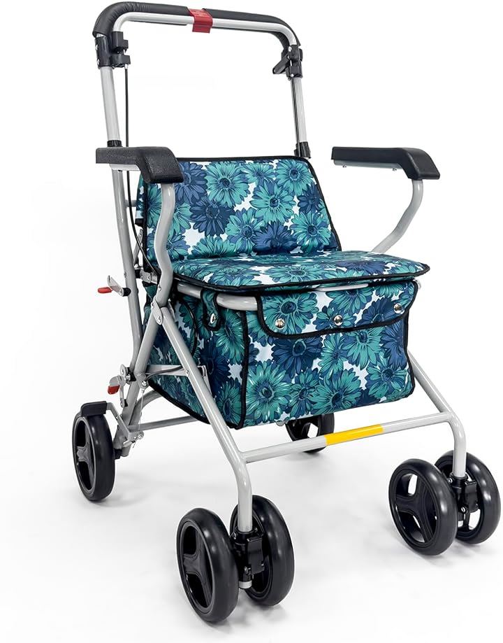 シルバーカー 軽量 折りたたむ おしゃれ 高齢者用 手押し車 歩行車 買い物カート CP-T003M( 緑)