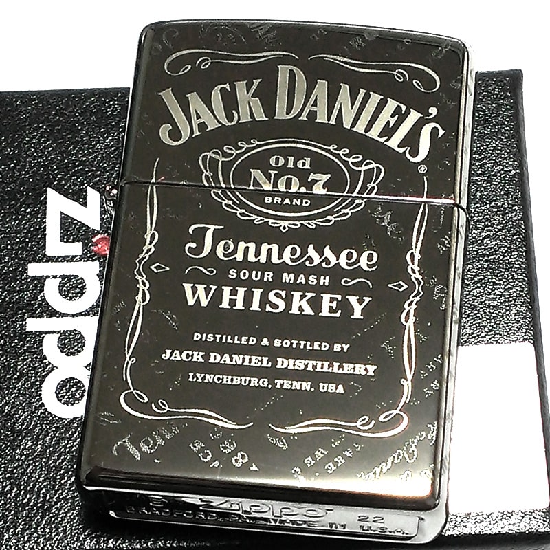 ZIPPO ライター ジャックダニエル プレミアム ブラックアイス ジッポ お酒 Jack Daniels PREMIUM 4面 レーザー彫刻 ウイスキー かっこいい 渋い プレゼント メンズ ギフ