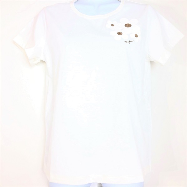 Tシャツ レディース M4006991 花 アイボリー 夏 サマー　花柄 フローラル ボタニカル