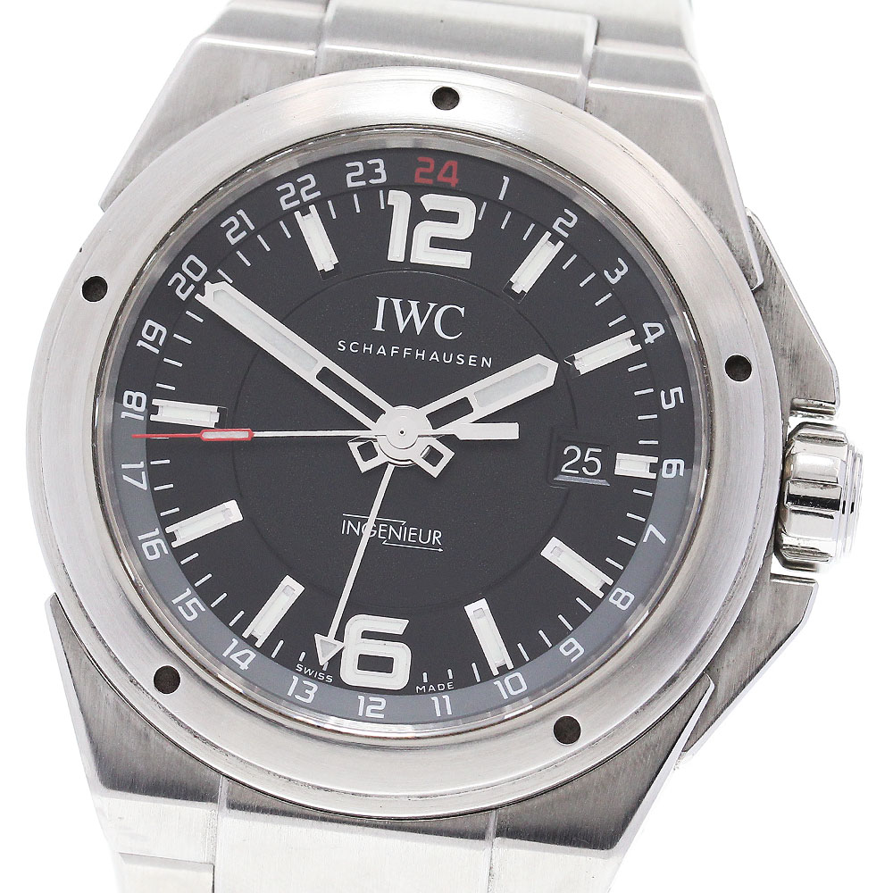 IWC IWC SCHAFFHAUSEN IW324402 インヂュニア デュアルタイム GMT 自動巻き メンズ 保証書付き_845675【中古】