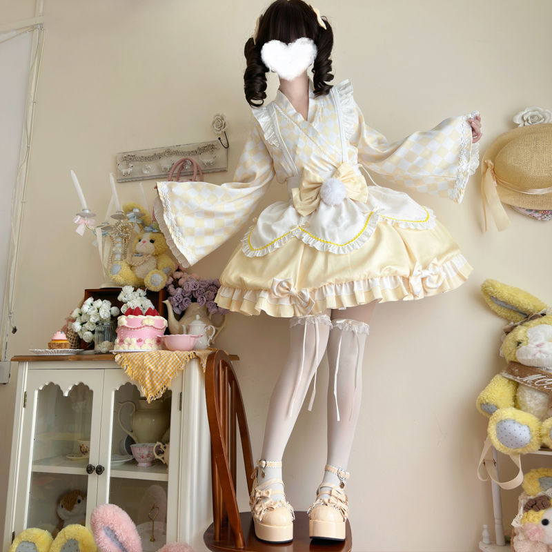 コスプレ ロリータ レディース デザインミルクプリン ロリータ 洋装かわいい 和風 メイド ワンピース 夏 ドレス 韓国ファッション