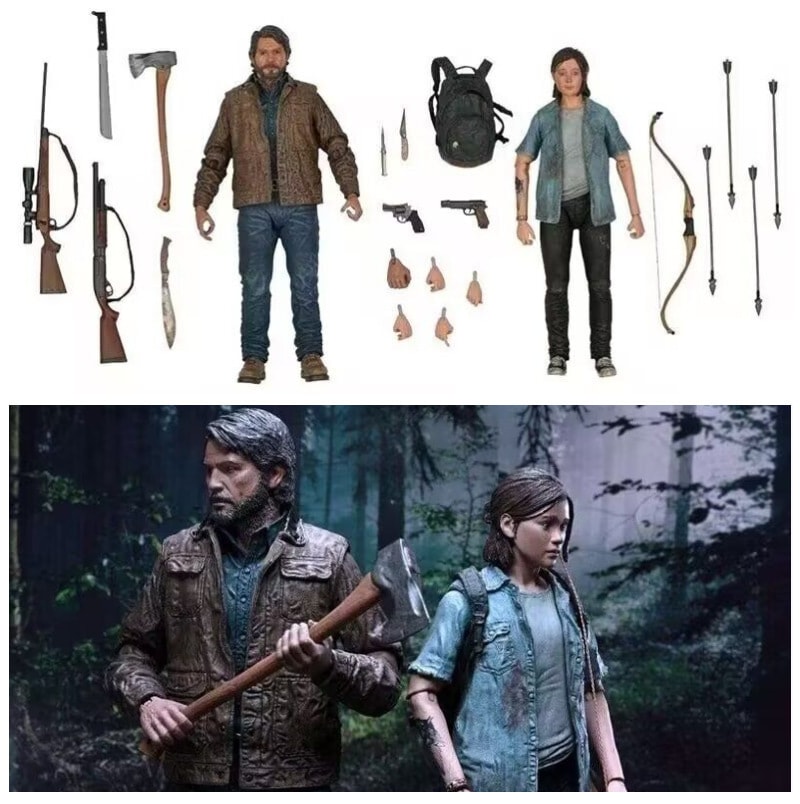 NECA ラスト・オブ・アス ジョエル エリー 2 体セット 可動
