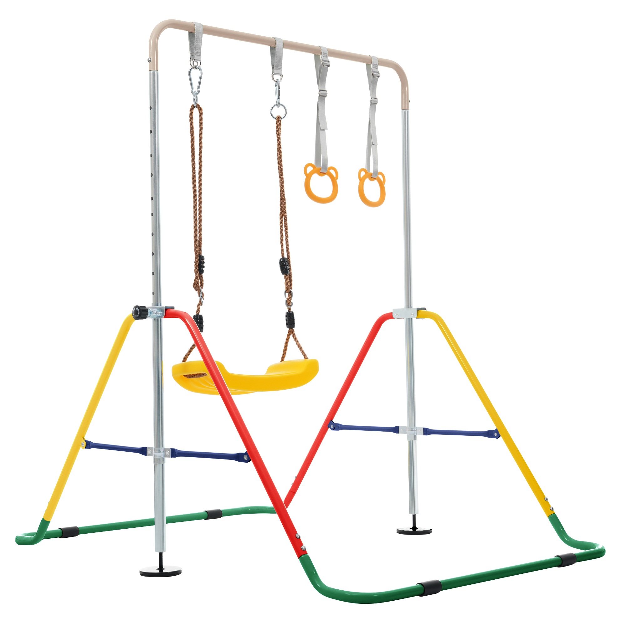 鉄棒 室内 屋外 折りたたみ 11段階高さ調節 鉄棒 ブランコ 吊り輪 子供用 誕生日 プレゼント ギフト 鉄棒練習 体育 運動 ぶら下がり鉄棒 折りたたみ 多機能 てつぼうGG3078 ColorG