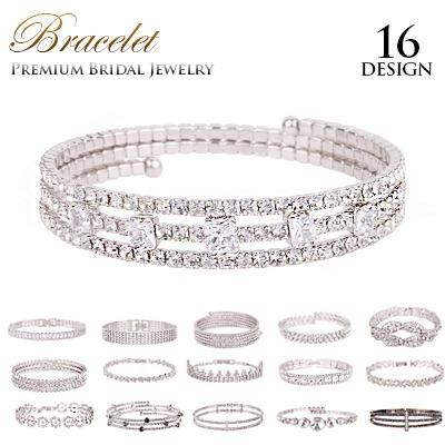 【新品】ブレスレット RHINESTONE テニス ブレス ウェディン バングル ウェディングジュエリー お呼ばれ パーティー ジュ