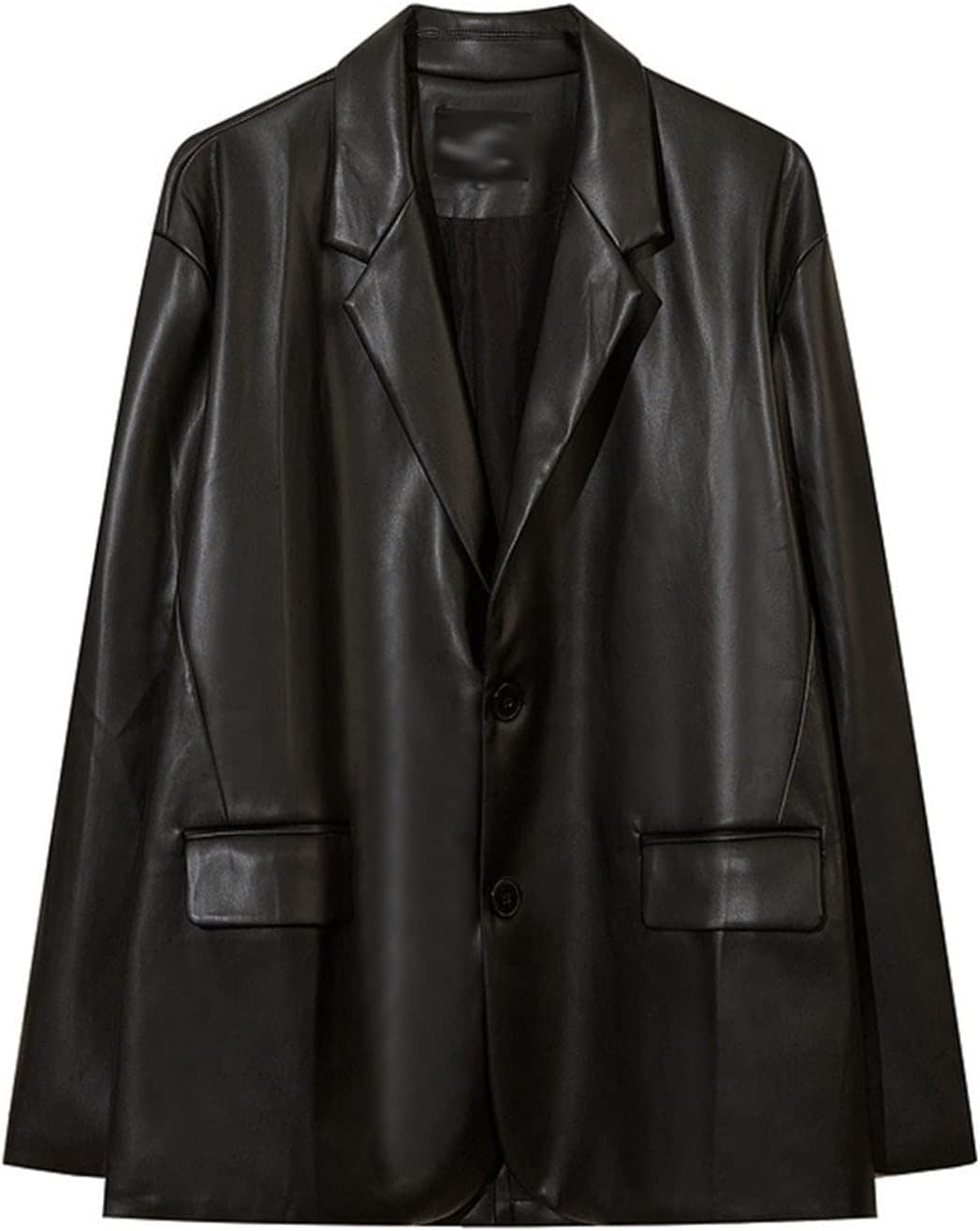 ブレザー スーツジャケット 2つボタン メンズ テーラードジャケット オシャレ PU革ジャン フェイクレザー アウター 秋冬 カジュアル アウトドア 防風防寒 大きいサイズ ストリート ビジ